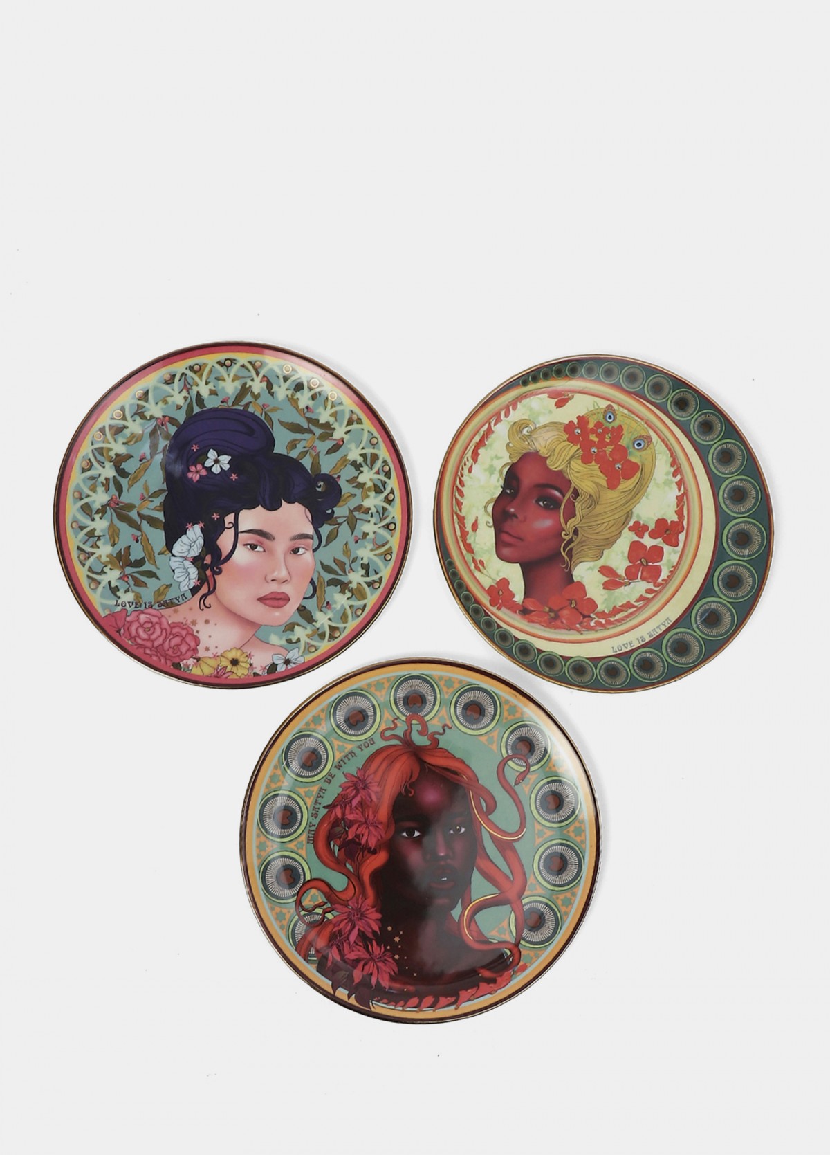 Art Nouveau Display Plates-Set of 3